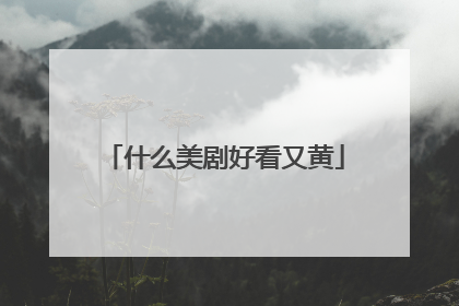 什么美剧好看又黄