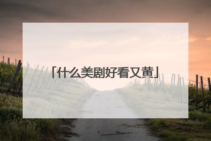 什么美剧好看又黄