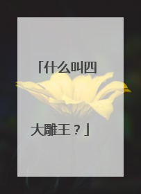 什么叫四大雕王?