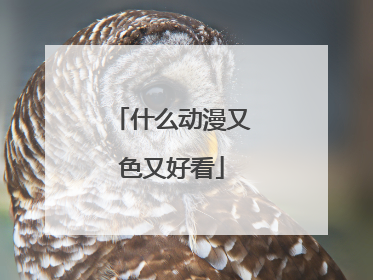 什么动漫又色又好看