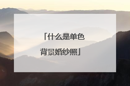 什么是单色背景婚纱照