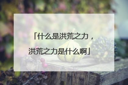 什么是洪荒之力,洪荒之力是什么啊