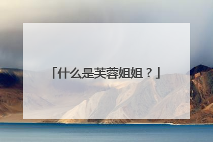 什么是芙蓉姐姐？