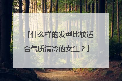 什么样的发型比较适合气质清冷的女生？