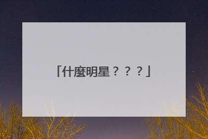 什麼明星???