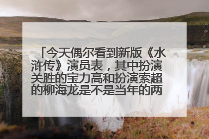 今天偶尔看到新版《水浒传》演员表,其中扮演关胜的宝力高和扮演索超的柳海龙是不是当年的两位散打王啊!