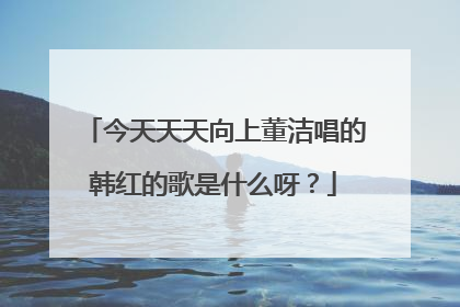 今天天天向上董洁唱的韩红的歌是什么呀？