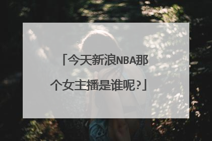 今天新浪NBA那个女主播是谁呢?