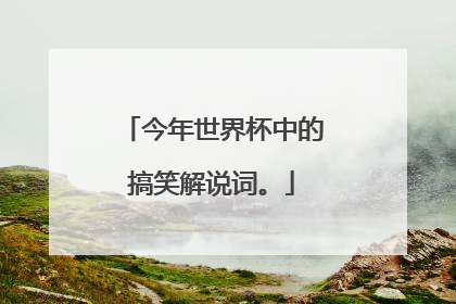 今年世界杯中的搞笑解说词。