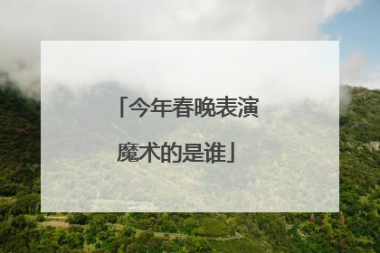 今年春晚表演魔术的是谁