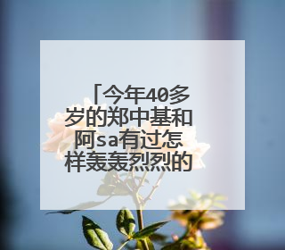 今年40多岁的郑中基和阿sa有过怎样轰轰烈烈的故事?