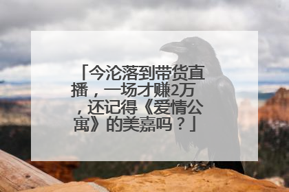 今沦落到带货直播，一场才赚2万，还记得《爱情公寓》的美嘉吗？