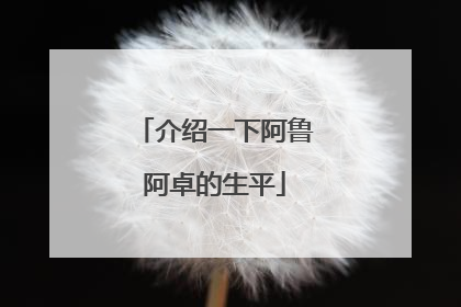 介绍一下阿鲁阿卓的生平