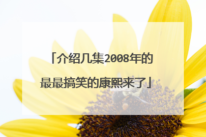 介绍几集2008年的最最搞笑的康熙来了