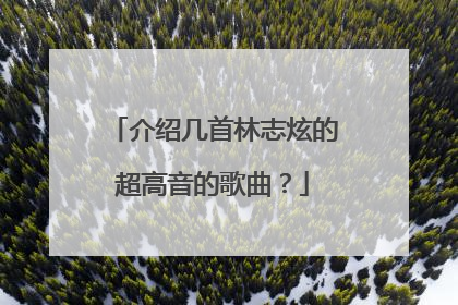 介绍几首林志炫的超高音的歌曲？