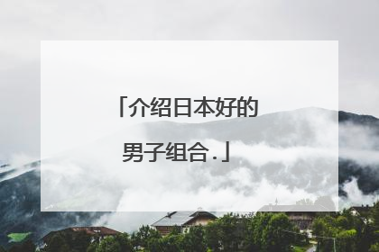 介绍日本好的男子组合.