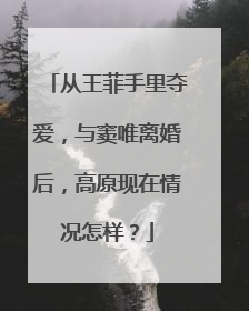 从王菲手里夺爱，与窦唯离婚后，高原现在情况怎样？