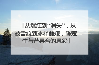 从爆红到“消失”,从被雪藏到冰释前嫌,陈楚生与芒果台的恩怨