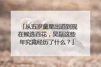 从五岁童星出道到现在候选百花，吴磊这些年究竟经历了什么？