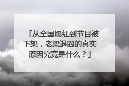 从全国爆红到节目被下架,老梁退圈的真实原因究竟是什么?