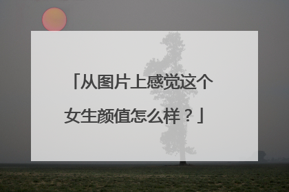 从图片上感觉这个女生颜值怎么样？