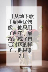 从地下歌手到全民偶像,他只用了两年,最终活成了自己讨厌的样子,他是谁?