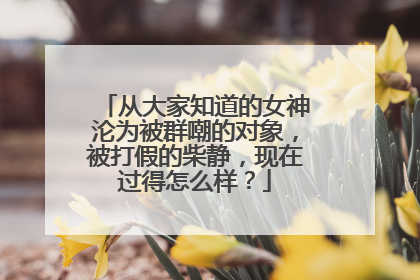 从大家知道的女神沦为被群嘲的对象,被打假的柴静,现在过得怎么样?