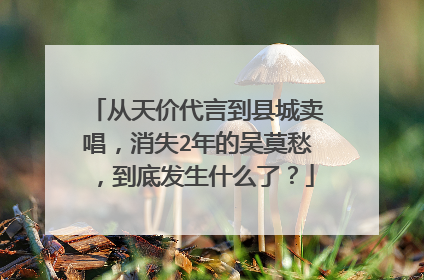 从天价代言到县城卖唱，消失2年的吴莫愁，到底发生什么了？