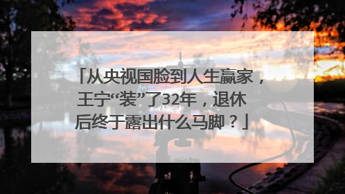 从央视国脸到人生赢家，王宁“装”了32年，退休后终于露出什么马脚？