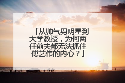 从帅气男明星到大学教授,为何两任前夫都无法抓住傅艺伟的内心?