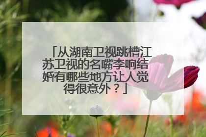 从湖南卫视跳槽江苏卫视的名嘴李响结婚有哪些地方让人觉得很意外？