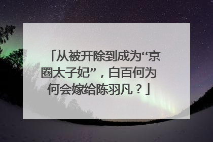 从被开除到成为“京圈太子妃”,白百何为何会嫁给陈羽凡?