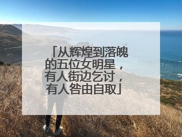 从辉煌到落魄的五位女明星，有人街边乞讨，有人咎由自取