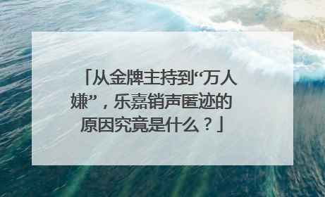 从金牌主持到“万人嫌”，乐嘉销声匿迹的原因究竟是什么？