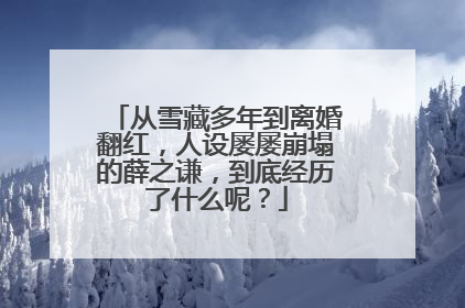 从雪藏多年到离婚翻红，人设屡屡崩塌的薛之谦，到底经历了什么呢？