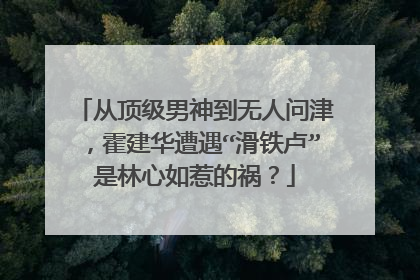 从顶级男神到无人问津，霍建华遭遇“滑铁卢”是林心如惹的祸？