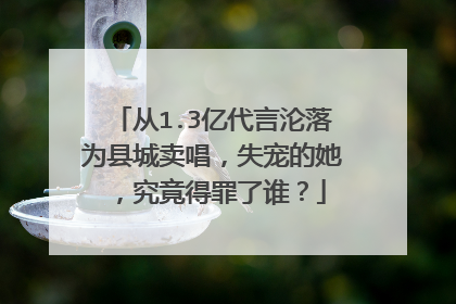 从1.3亿代言沦落为县城卖唱,失宠的她,究竟得罪了谁?