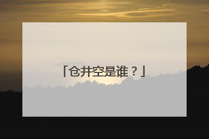 仓井空是谁？