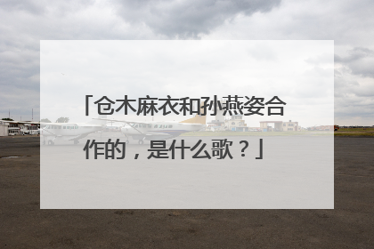 仓木麻衣和孙燕姿合作的,是什么歌?