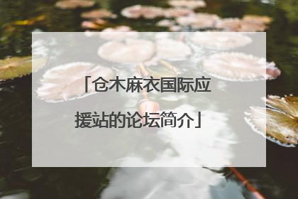 仓木麻衣国际应援站的论坛简介