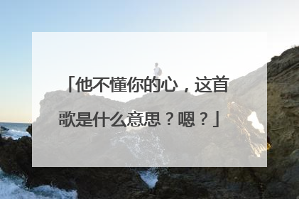 他不懂你的心,这首歌是什么意思?嗯?