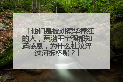 他们是被刘德华捧红的人,黄渤王宝强都知道感恩,为什么杜汶泽过河拆桥呢?