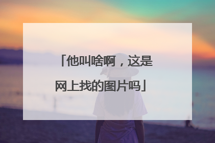 他叫啥啊,这是网上找的图片吗