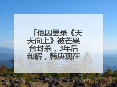 他因罢录《天天向上》被芒果台封杀，3年后和解，韩庚现在怎么样了？