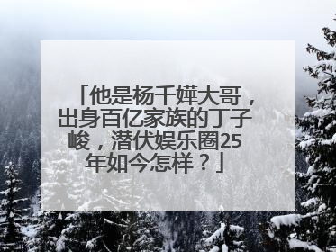 他是杨千嬅大哥，出身百亿家族的丁子峻，潜伏娱乐圈25年如今怎样？
