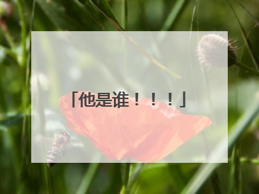他是谁!!!