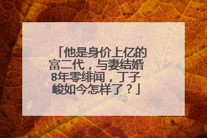 他是身价上亿的富二代,与妻结婚8年零绯闻,丁子峻如今怎样了?