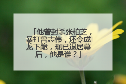他曾封杀张柏芝，暴打曾志伟，还令成龙下跪，现已退居幕后，他是谁？