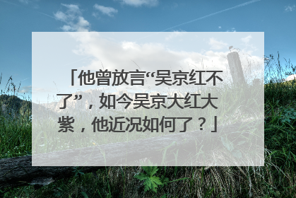 他曾放言“吴京红不了”，如今吴京大红大紫，他近况如何了？