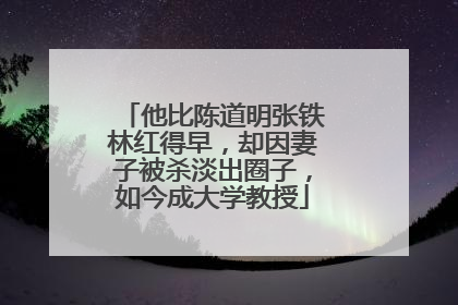 他比陈道明张铁林红得早，却因妻子被杀淡出圈子，如今成大学教授